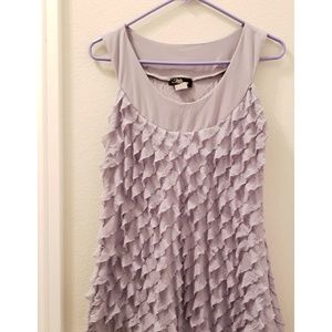 Gray ruffled Allura tanktop